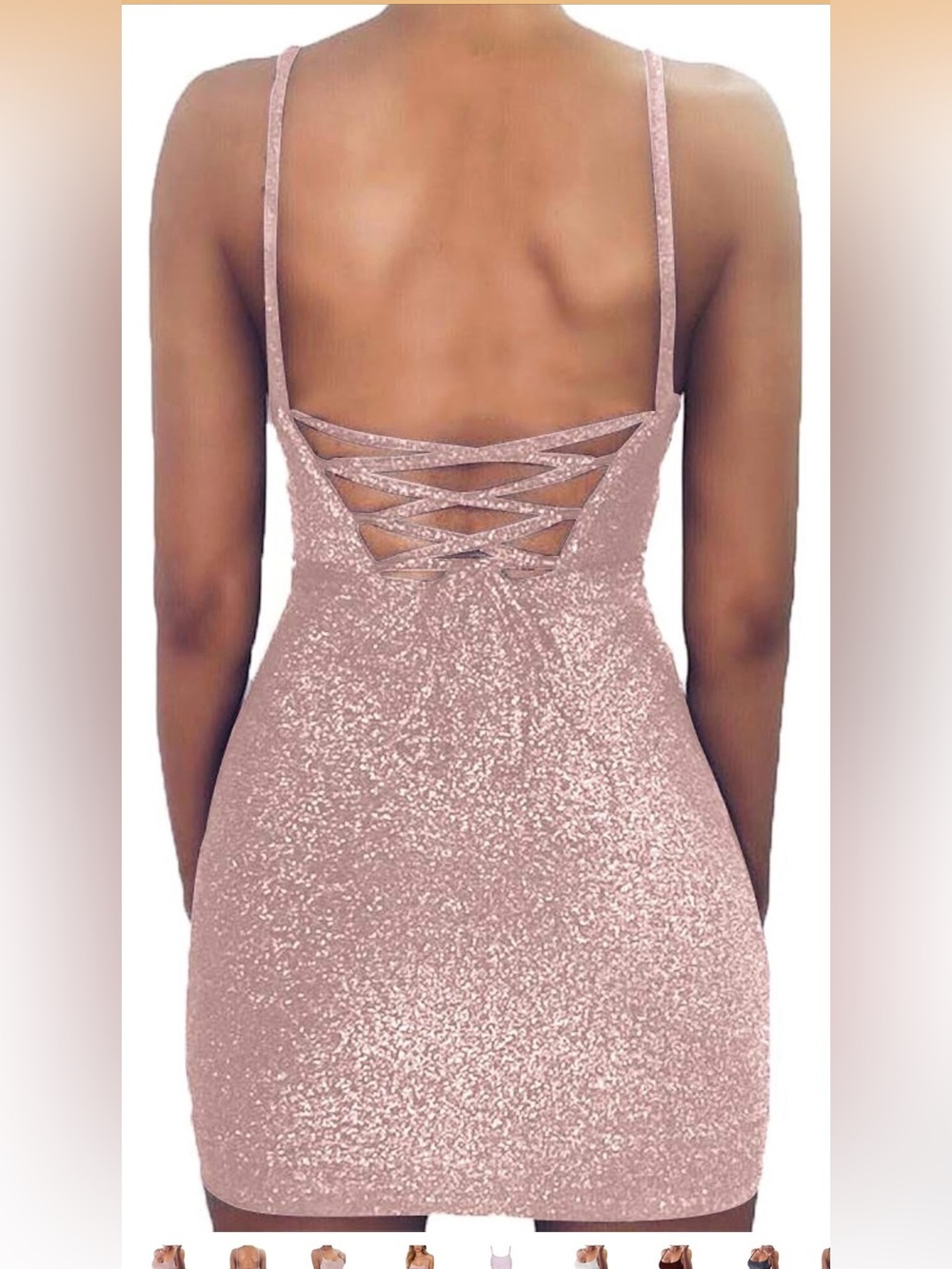 Pink Backless Dress - Picture 6 of 9